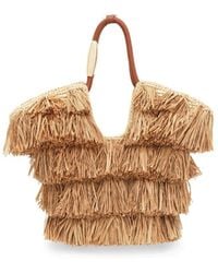 Zimmermann - Small Goldentime Fringed Tote Bag - Lyst