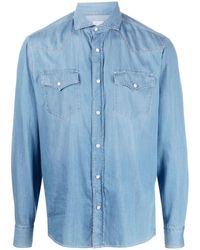 Brunello Cucinelli - Denim Cotton Shirt - Lyst