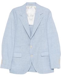 Brunello Cucinelli - Single-Breasted Blazer Jacket - Lyst