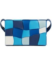 Bottega Veneta - Cross/body Bag In Intreccio Leather With Multicoloured Wave Pattern - Lyst