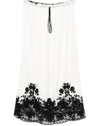 Ermanno Scervino - Lace-trim Midi Skirt - Lyst