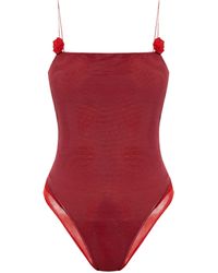 Oséree - Lumière Rose Appliquè Swimsuit - Lyst