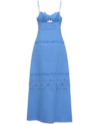 Ermanno Scervino - Lace-trimmed Cut-out Midi Dress - Lyst
