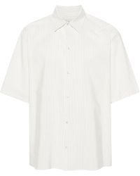 Lanvin - Pinstriped Silk-blend Shirt - Lyst