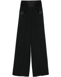 Ermanno Scervino - Lace-insert Wide-leg Trousers - Lyst