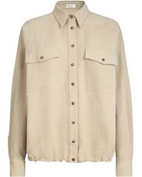 Brunello Cucinelli - Linen Blend Shirt - Lyst