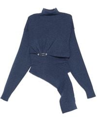Lanvin - Safety-pin Knitted Top - Lyst