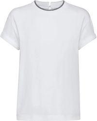 Brunello Cucinelli - Contrast Layered T-Shirt - Lyst