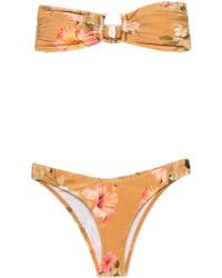 Zimmermann - Mahon Bamboo Floral-print Bikini - Lyst