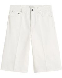 TOTEME - Denim Board Shorts White - Lyst