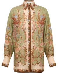 Zimmermann - Loose Printed Shirt - Lyst