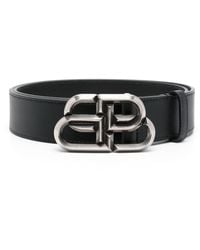 Balenciaga - Logo-Buckle Leather Belt - Lyst