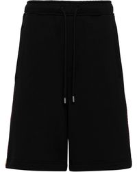 Lanvin - Zigzag-embroidered Cotton Shorts - Lyst