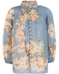 Zimmermann - Cascadian Printed Blouse - Lyst