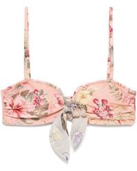 Zimmermann - Floral Print Bikini Top - Lyst