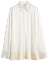 TOTEME - Soft Tuxedo Shirt White - Lyst