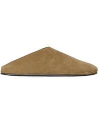 The Row - Hudson Slide In Suede - Lyst