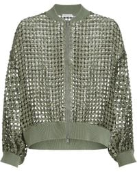 Brunello Cucinelli - Silk And Linen Blend Cardigan - Lyst