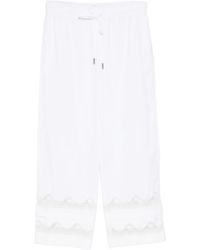 Ermanno Scervino - Lace-trim Cropped Trousers - Lyst