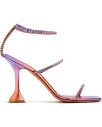 AMINA MUADDI - Gilda 95mm Crystal-embellished Sandals - Lyst