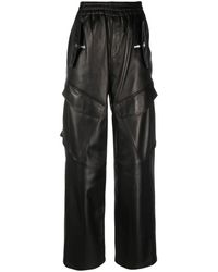 Dion Lee Leather Cargo Pants in Black | Lyst