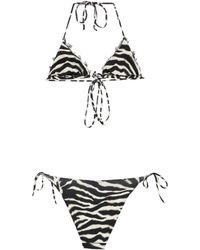 Ermanno Scervino - Zebra-print Lace-detail Bikini - Lyst
