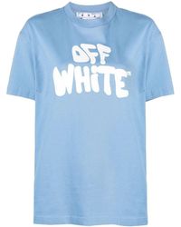 Off-White c/o Virgil Abloh Logo Print T-shirt - Blue