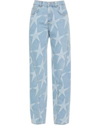 Mugler - Star-print Low-rise Tapered Jeans - Lyst
