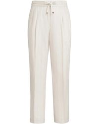 Brunello Cucinelli - Linen Paint Pants For - Lyst