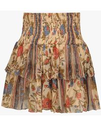 Mes Demoiselles Milli Floral Mini Skirt - Brown