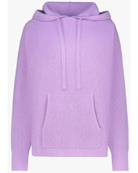 Allude Hooded Cashmere Jumper - Purple