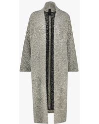 DRYKORN Bauprey Bouclé Wool And Alpaca-blend Open Coat - Grey