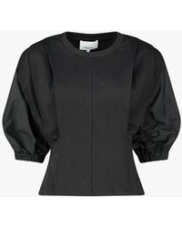 3.1 Phillip Lim Puffed Sleeve Structured Top - Black