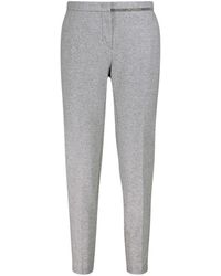 Fabiana Filippi Cropped Wool-blend Trousers - Grey