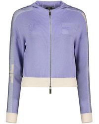 Elisabetta Franchi Lilac Zipped Sweatshirt - Purple