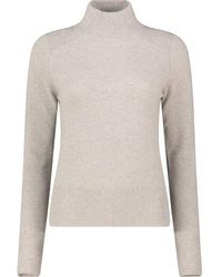 Iris Von Arnim Kordelia Stand-up Collar Sweater - Gray