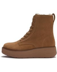 Fitflop - Gen-Ff Roam Shearling Suede Boots, Terracotta, Size: Uk - Lyst