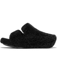 Fitflop - Shuv Curly-Shearling Two-Bar Slides - Lyst