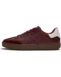 Fitflop - The Dash T-Toe Leather Trainers, Merlot, Size: Uk - Lyst