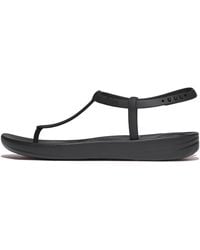 Fitflop - Iqushion Splash Sparkle T-Bar Sandals - Lyst