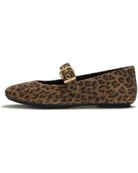 Fitflop - Delicato Suede Mary Janes, Leopard Print, Size: Uk - Lyst
