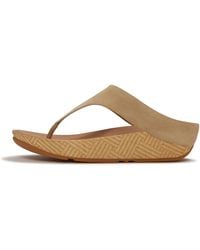 Fitflop - Lulu Lux Graphic-Weave Suede Toe-Post Sandals - Lyst