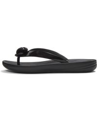 Fitflop - Iqushion Glossy-Button Flip-Flops - Lyst