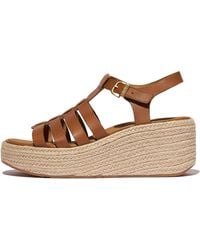 Fitflop - Women Platfforms Espadrille Leather Fisherman Wedge Sandals - Lyst