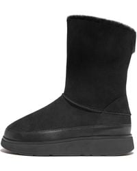 Fitflop - Gen-Ff Short Double-Faced Shearling Boots - Lyst
