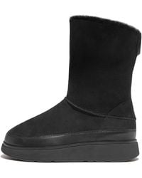 Fitflop - Gen-Ff Short Double-Faced Shearling Boots - Lyst