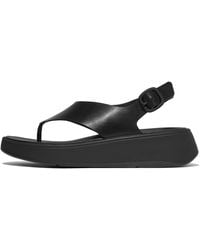 Fitflop - Women F-mode Leather Flatform Back-strap Toe-post Sandals, Markdown - Lyst