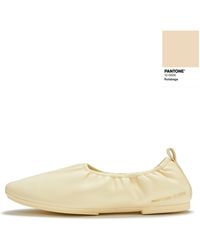 Fitflop - Delicato X Pantone Poise Leather Ballerinas, Rutabaga, Size: Uk - Lyst