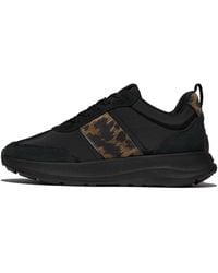 Fitflop - F-Mode Flow Leopard Suede/Fabric Trainers - Lyst