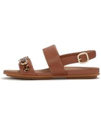 Fitflop - Gracie Ultra-Jewel Leather Back-Strap Sandals - Lyst